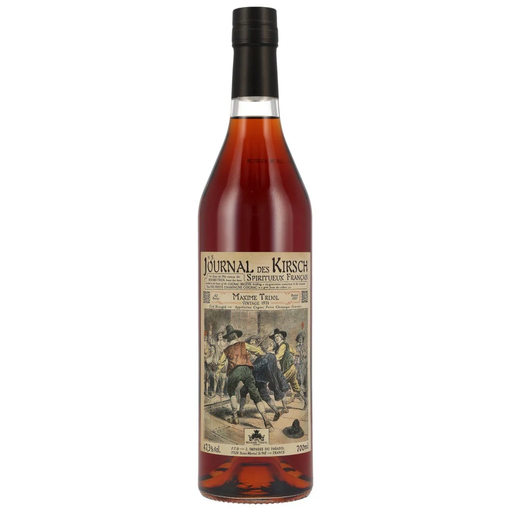 Maxime Trijol Cognac Petite Champagne 1972 Journal des Kirsch N.5 47,3% 0,7l