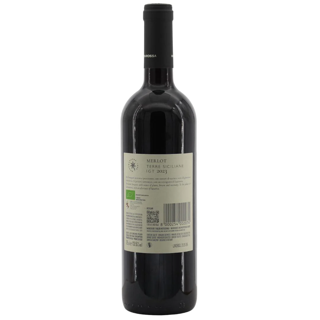 Merlot Terre Siciliane IGT Vendemmia 2023 Mandrarossa 13,5% 0,75l - Image 2