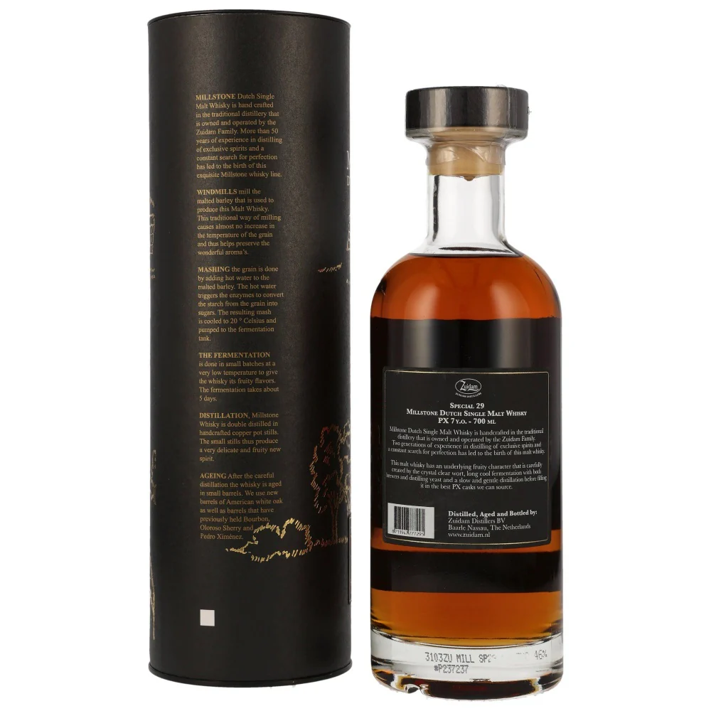 Millstone 7 Jahre Dutch Single Malt Whisky PX Cask Special #29 46% 0,7l - Image 2