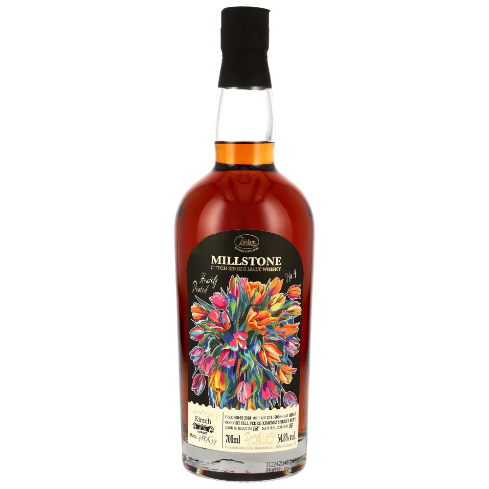 Millstone 6 Jahre Peated Tulip Collection No 4 PX Sherry Butt #18B017 54,8% 0,7l