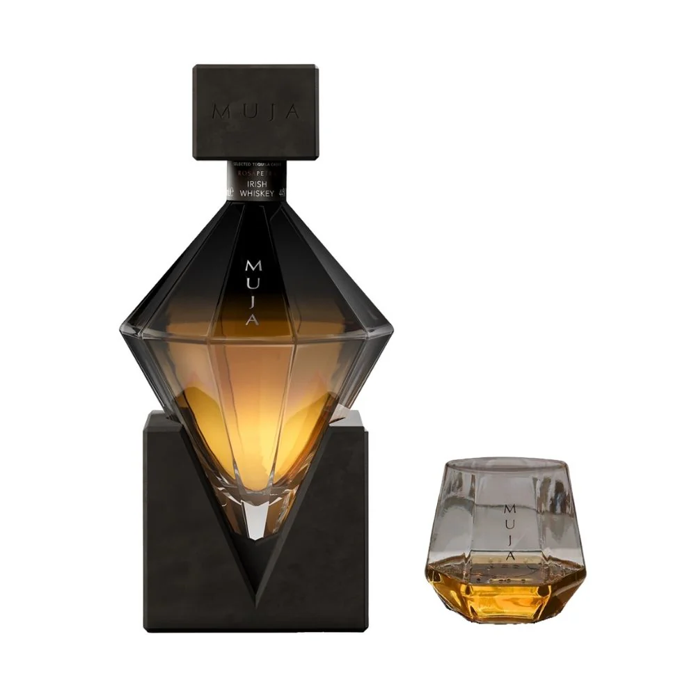Muja Rosapetra Blended Irish Whiskey mit Glas 44% 0,5l