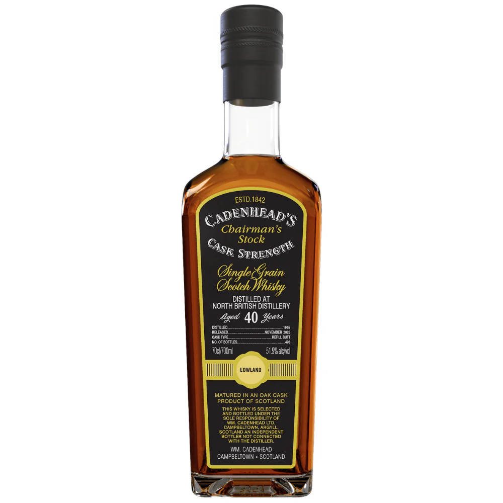 North British 40 Jahre 1985/2025 Cadenhead's Chairman's Stock 51,9% 0,7l