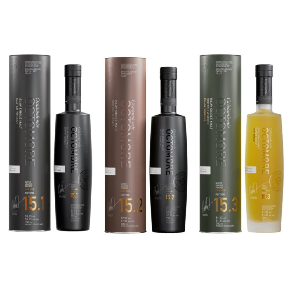 Octomore 15.1, 15.2 & 15.3 Sampleset ~59,4% 3x4cl - Image 2