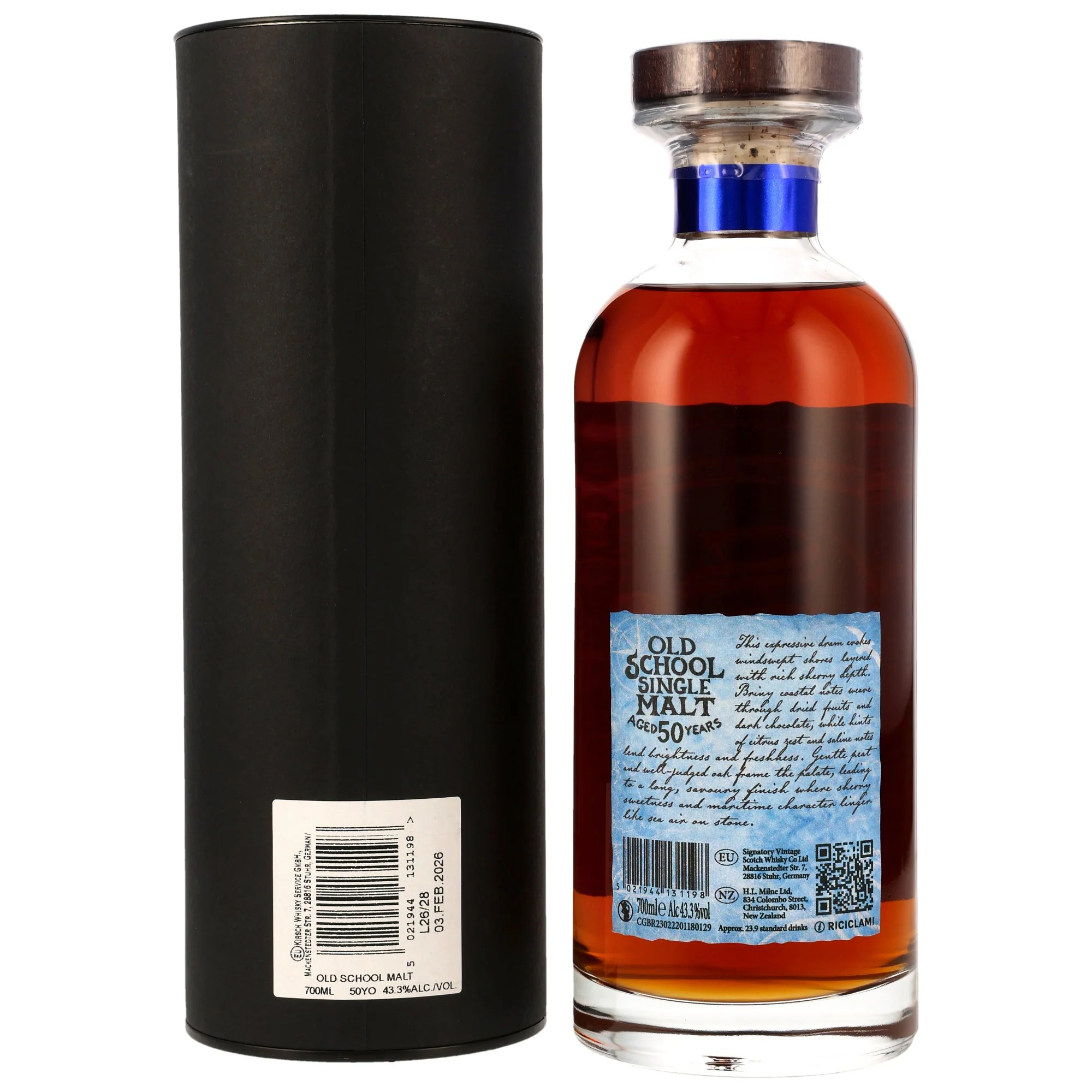 Old School Single Malt Batch #4 50 Jahre SV 43,3% 0,7l - Image 2