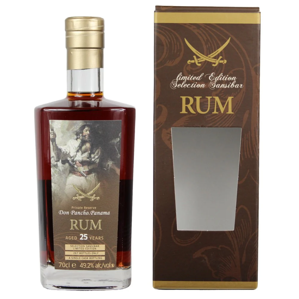 Panama Rum 25 Jahre Private Reserve Sansibar Whisky 49,2% 0,7l