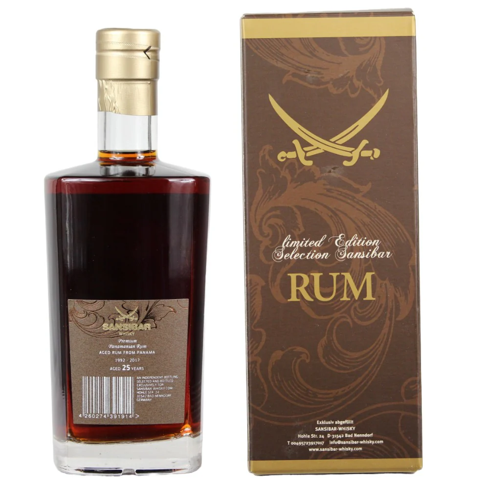 Panama Rum 25 Jahre Private Reserve Sansibar Whisky 49,2% 0,7l - Image 2