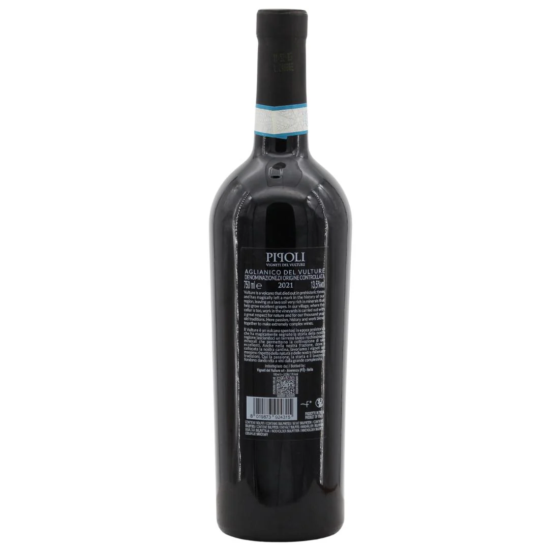 Pipoli Aglianico Del Vulture DOC 2021 13,5% 0,75l - Image 2