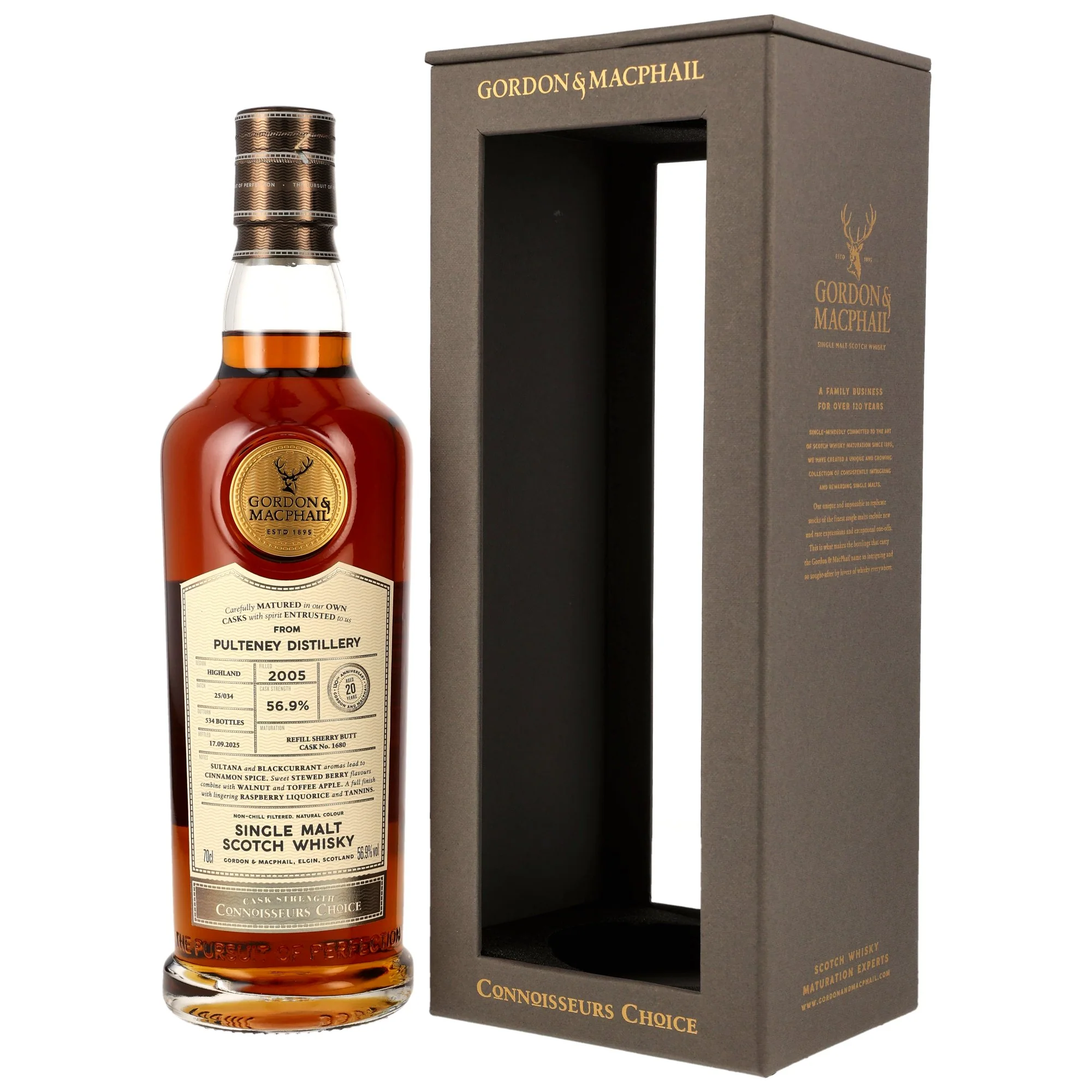 Pulteney 20 Jahre 2005/2025 Gordon & MacPhail #1680 56,9% 0,7l