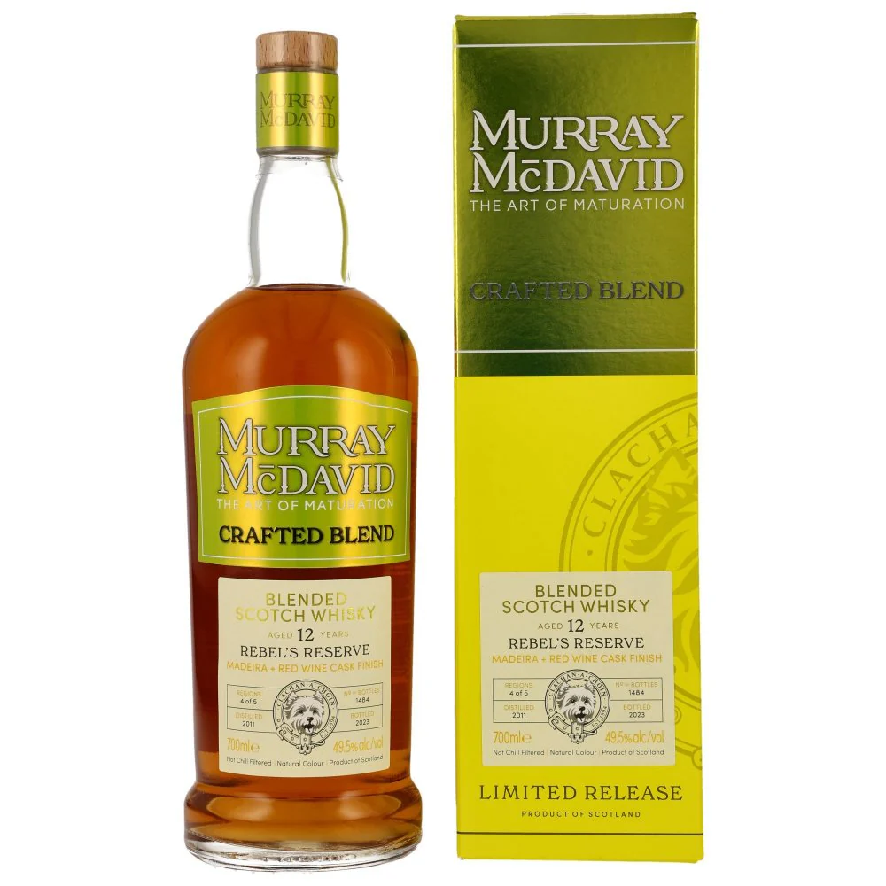 Rebels Reserve Crafted Blend 12 Jahre Blended Scotch Whisky Murray McDavid 49,5% 0,7l