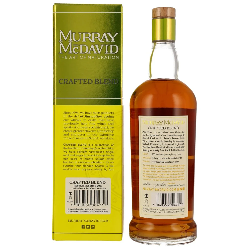 Rebels Reserve Crafted Blend 12 Jahre Blended Scotch Whisky Murray McDavid 49,5% 0,7l - Image 2