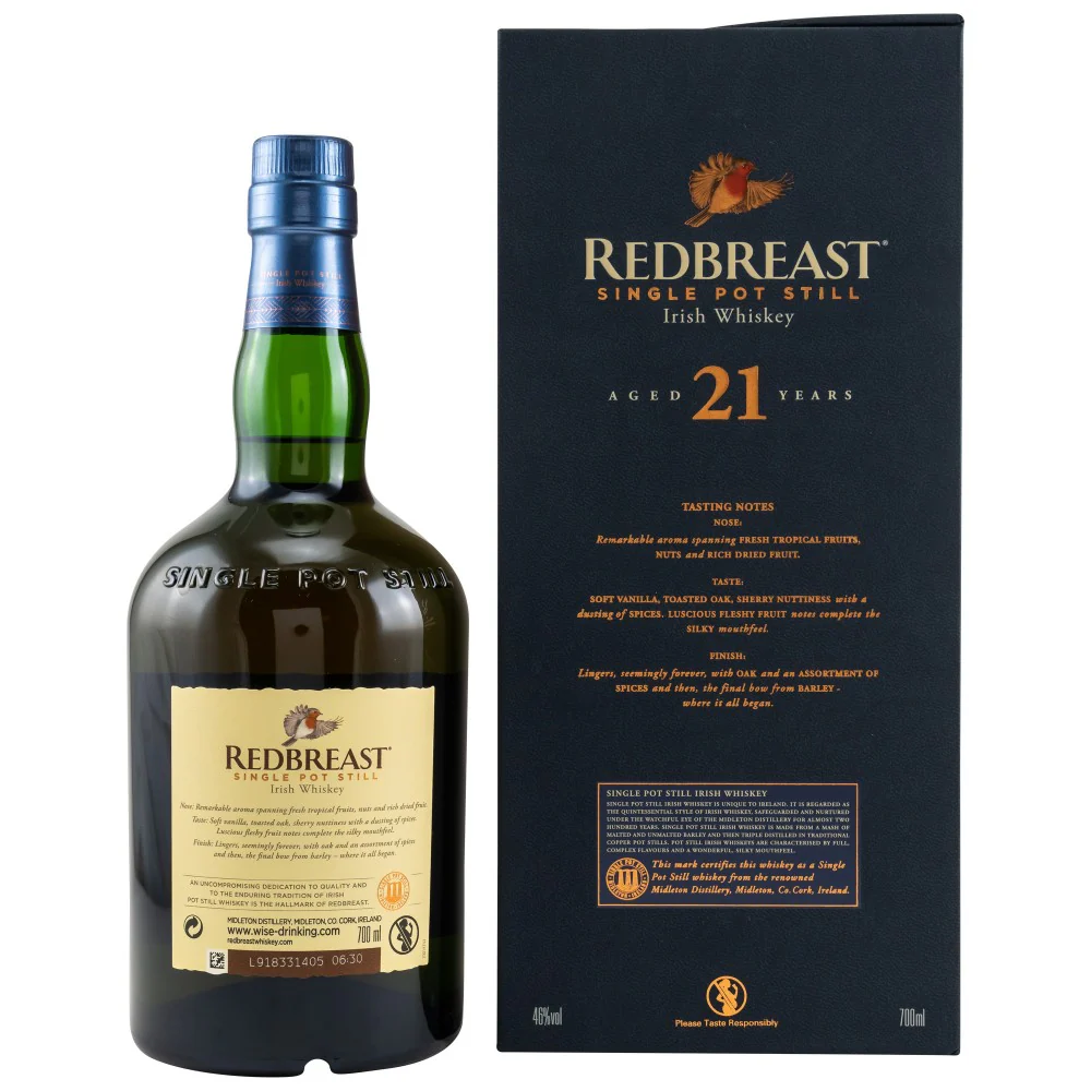 Redbreast 21 Jahre Single Pot Still Whiskey 46% 0,7l - Image 2