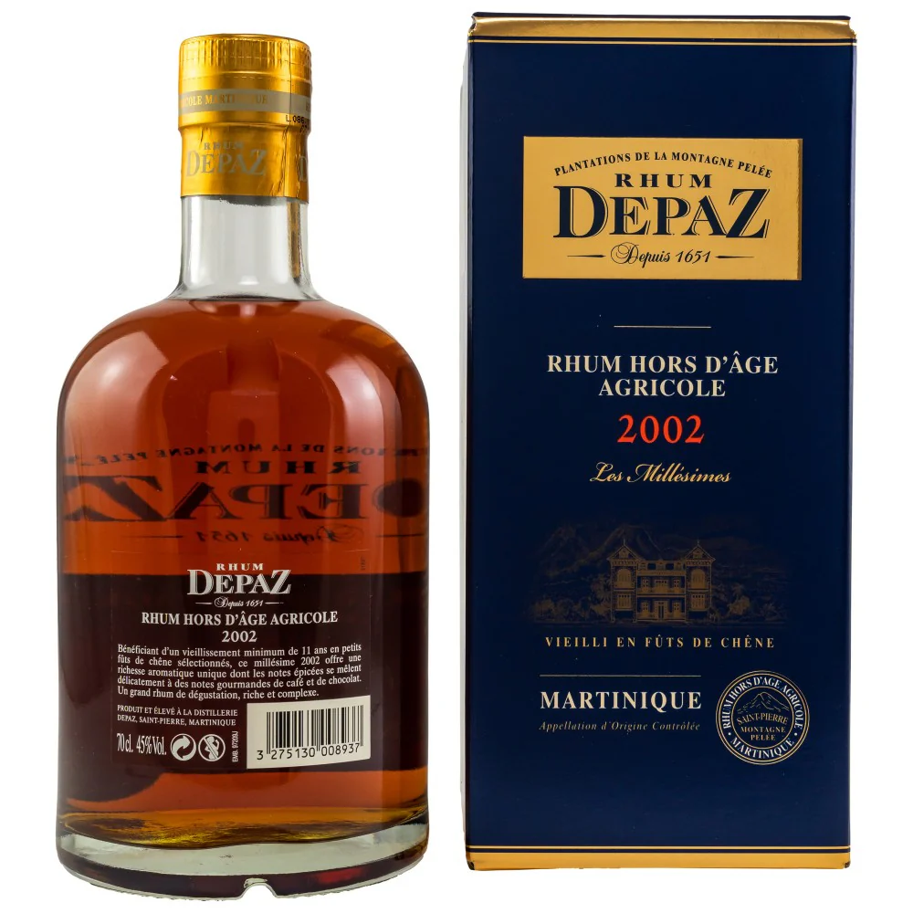 Rhum Depaz Millesimes 2002 Hors D'age Agricole Martinique 45% 0,7l - Image 2