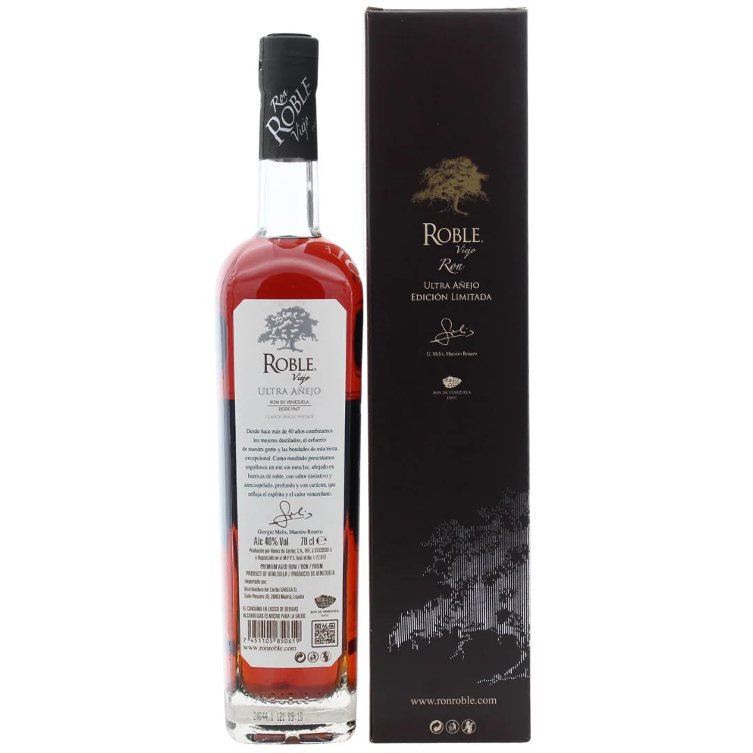 Ron Roble Ultra Anejo 12 Jahre Single Vintage Rum DOC 40% 0,7l - Image 2
