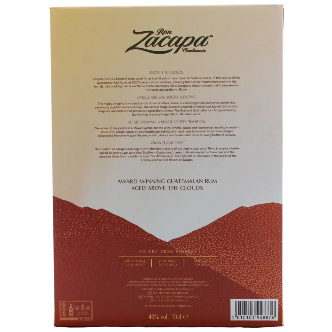 Ron Zacapa Centenario Solera Rum Geschenkset mit 2 Gläsern 40% 0,7l - Image 3