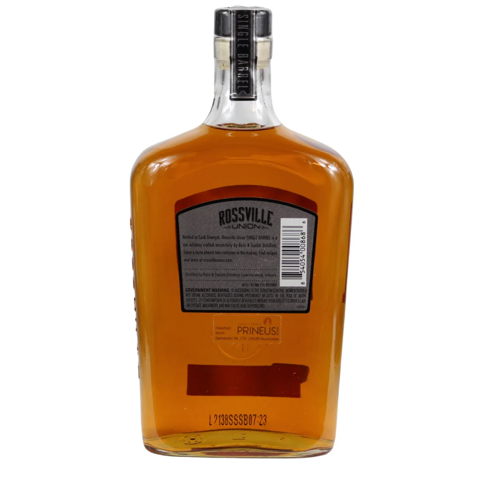 Rossville Single Barrel Straight Rye Whiskey 56,6% 0,75l - Image 2