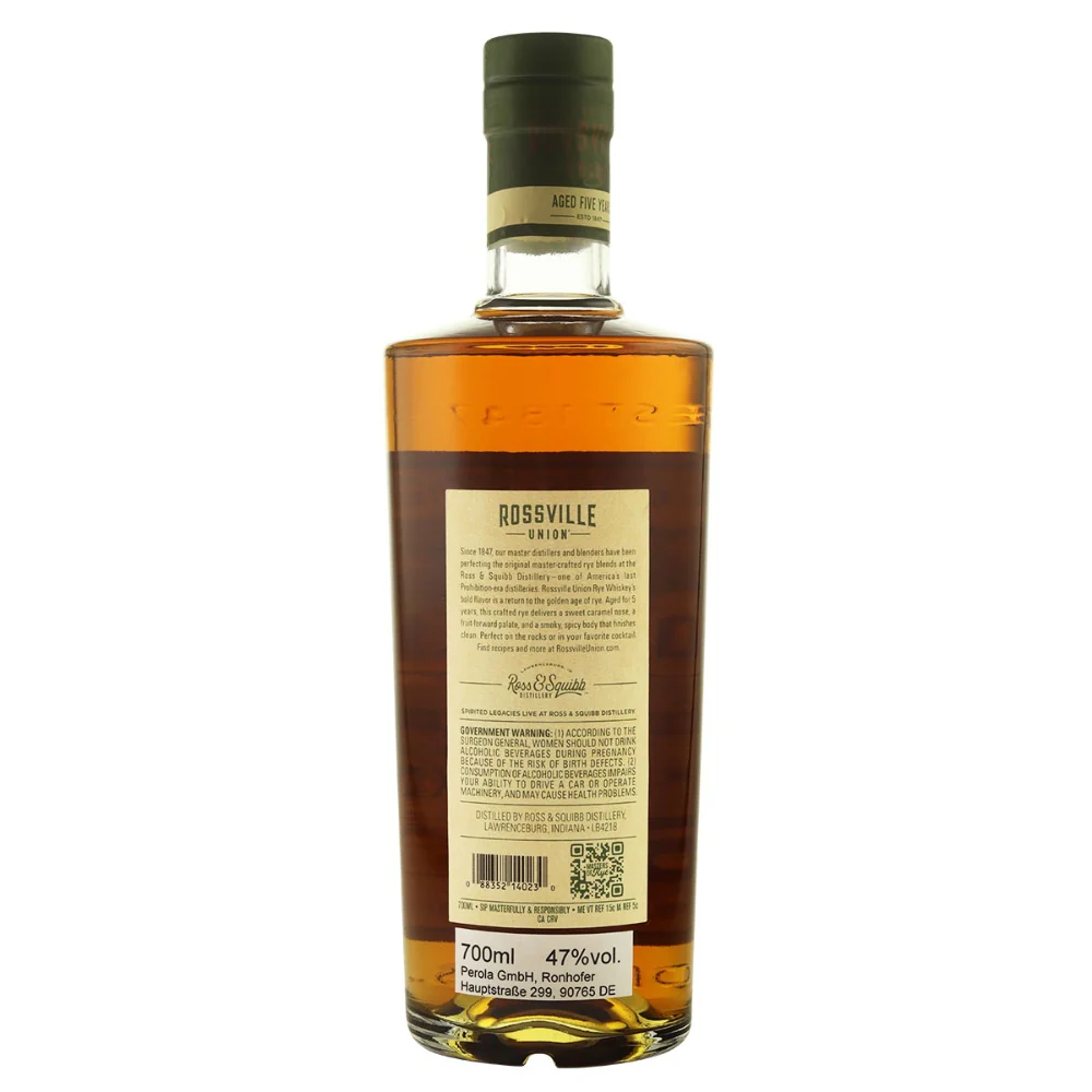 Rossville Union 5 Jahre Straight Rye Whiskey 47% 0,7l - Image 2
