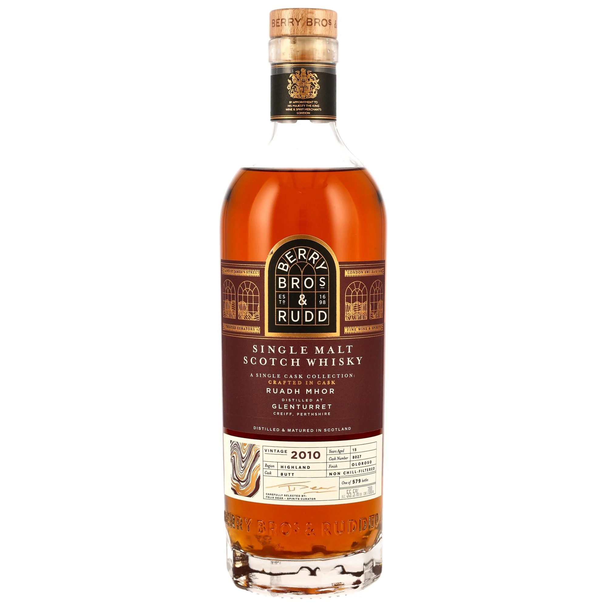 Ruadh Mhor (Glenturret) 2010/2025 15 Jahre Berry Bros & Rudd Oloroso Sherry Finish #8027 55,5% 0,7l
