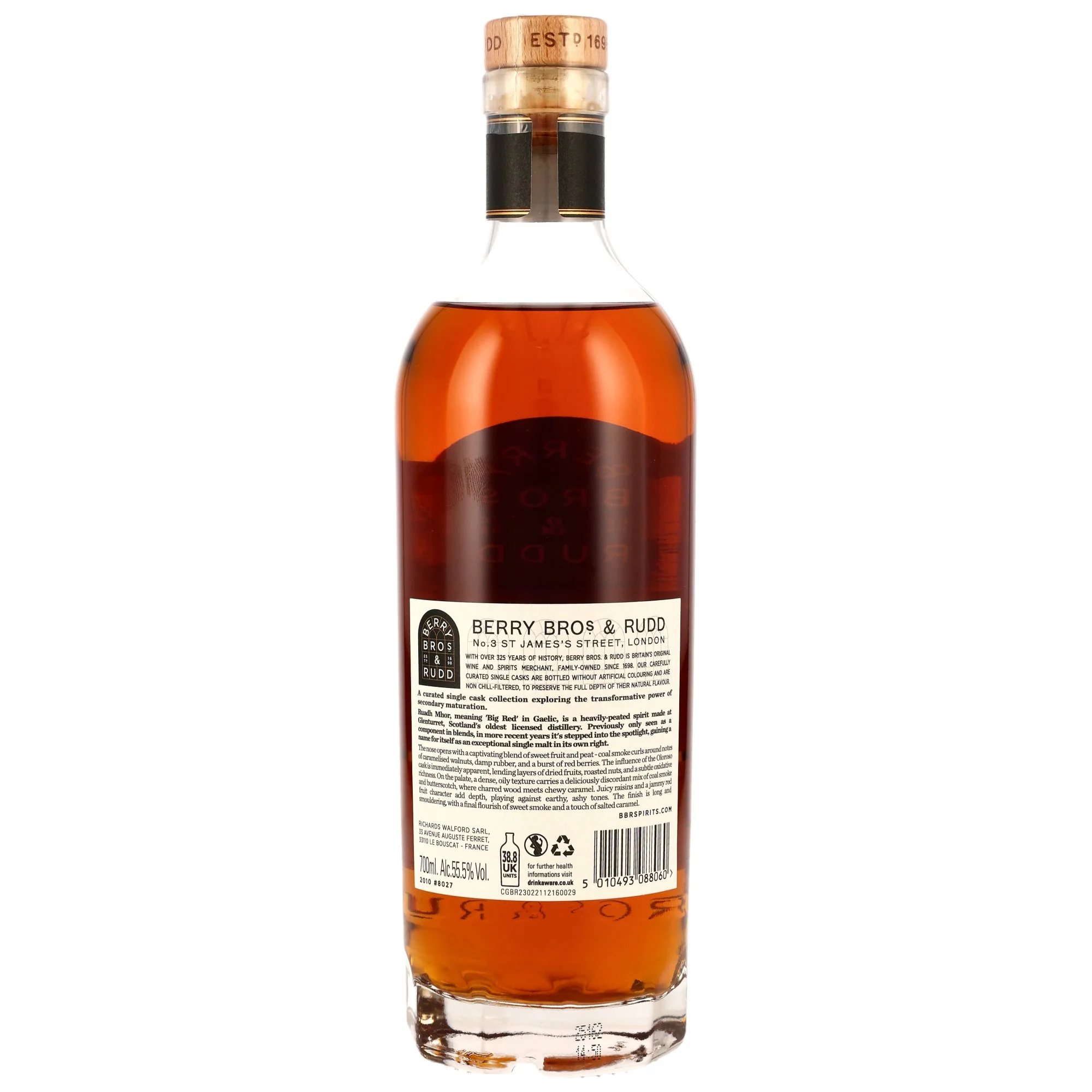 Ruadh Mhor (Glenturret) 2010/2025 15 Jahre Berry Bros & Rudd Oloroso Sherry Finish #8027 55,5% 0,7l - Image 2