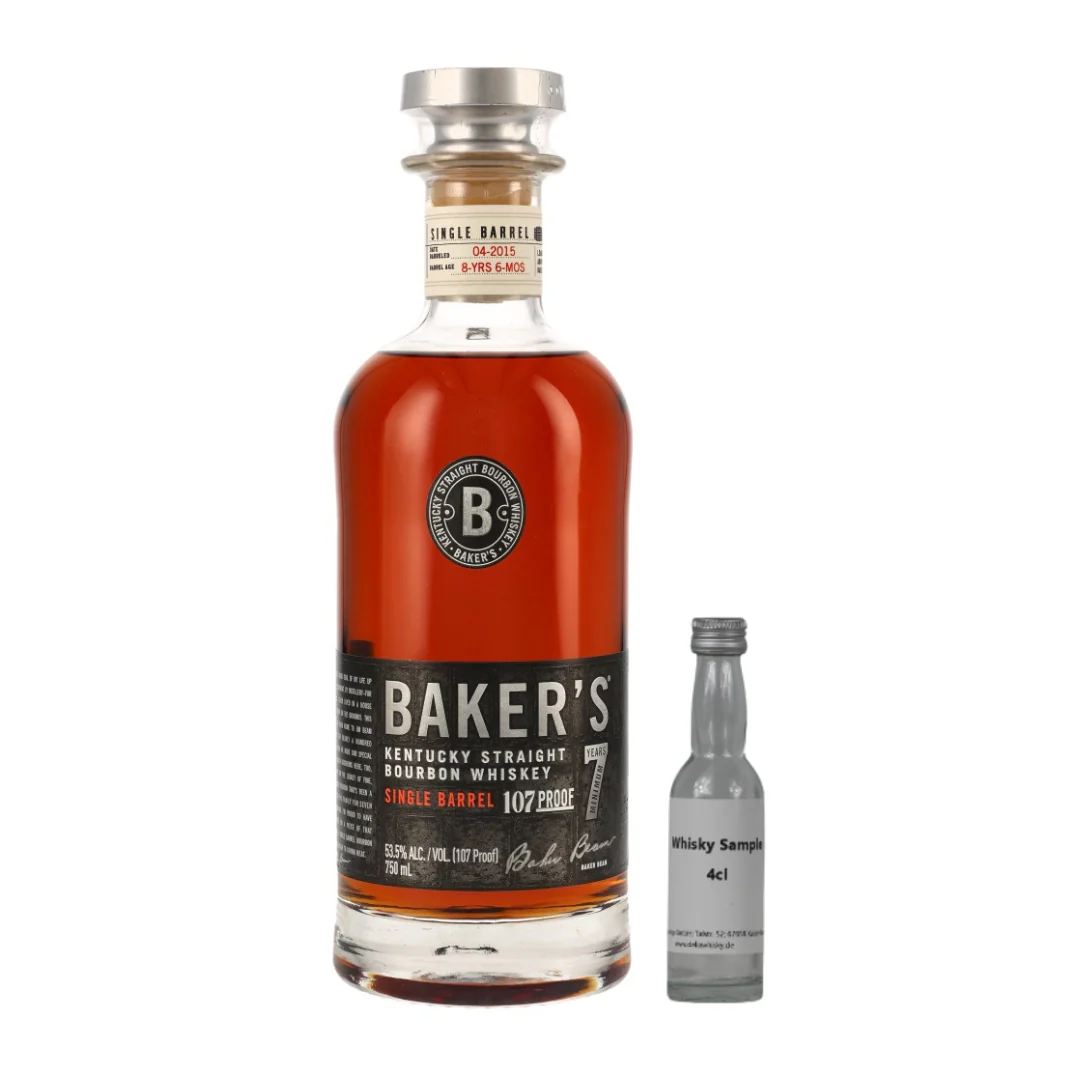 SAMPLE 4cl Baker's 7 Jahre Single Barrel Kentucky Straight Bourbon 53,5%