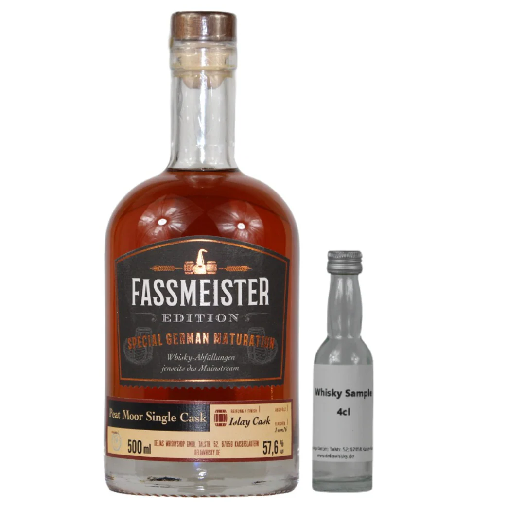 SAMPLE 4cl Fassmeister Peat Moor Single Cask Delias Whiskyshop 57,6%