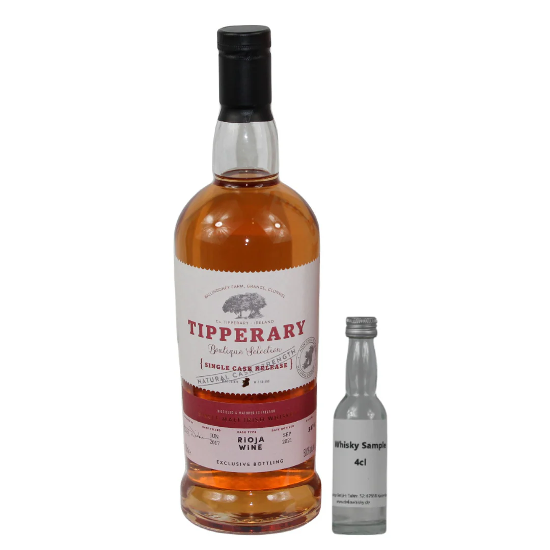 SAMPLE 4cl Tipperary 2017/2021 4 Jahre Rioja Wine Boutique Selection Single Cask #3474  50%
