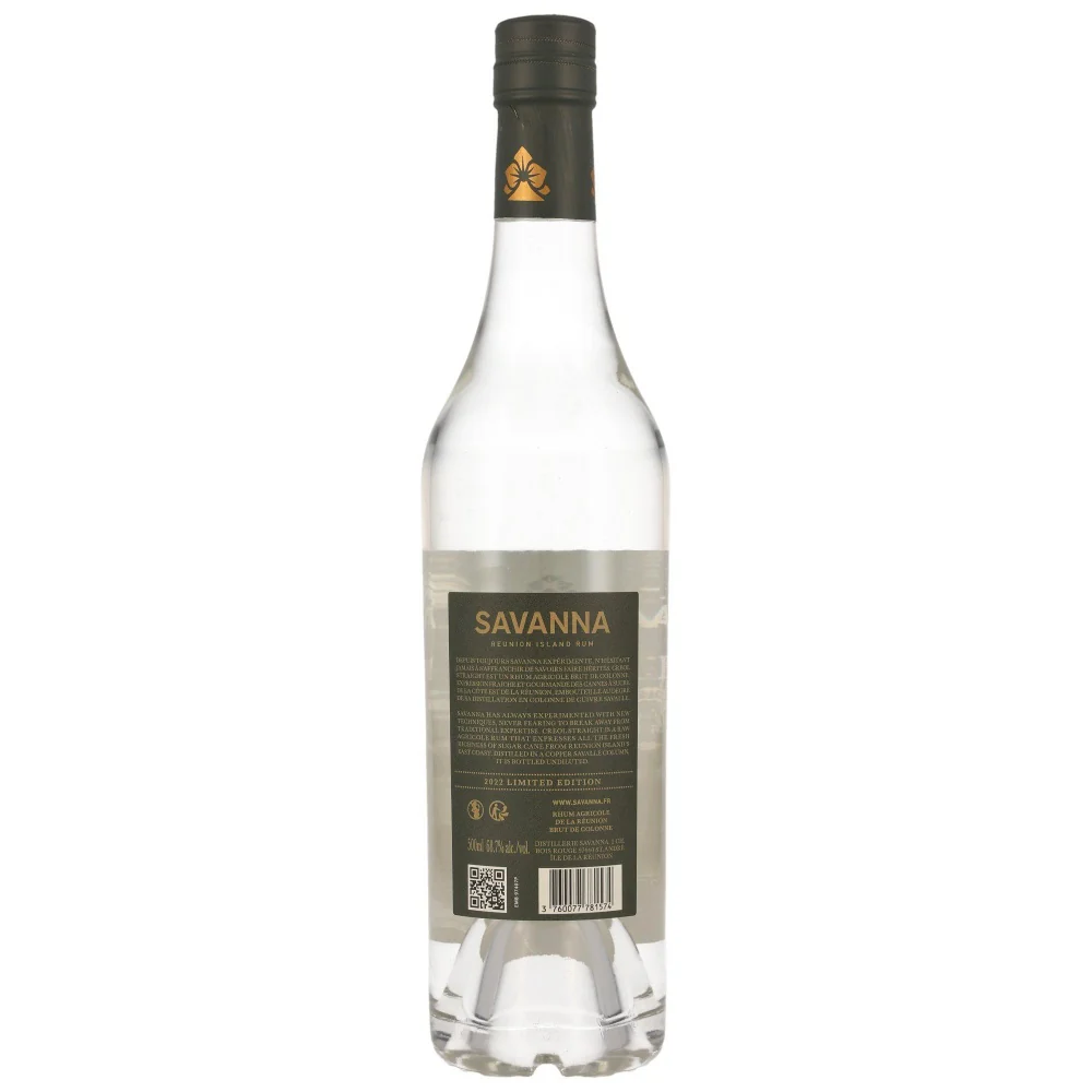 Savanna Creol Straight Rhum Agricole Blanc 68,7% 0,5l - Image 2