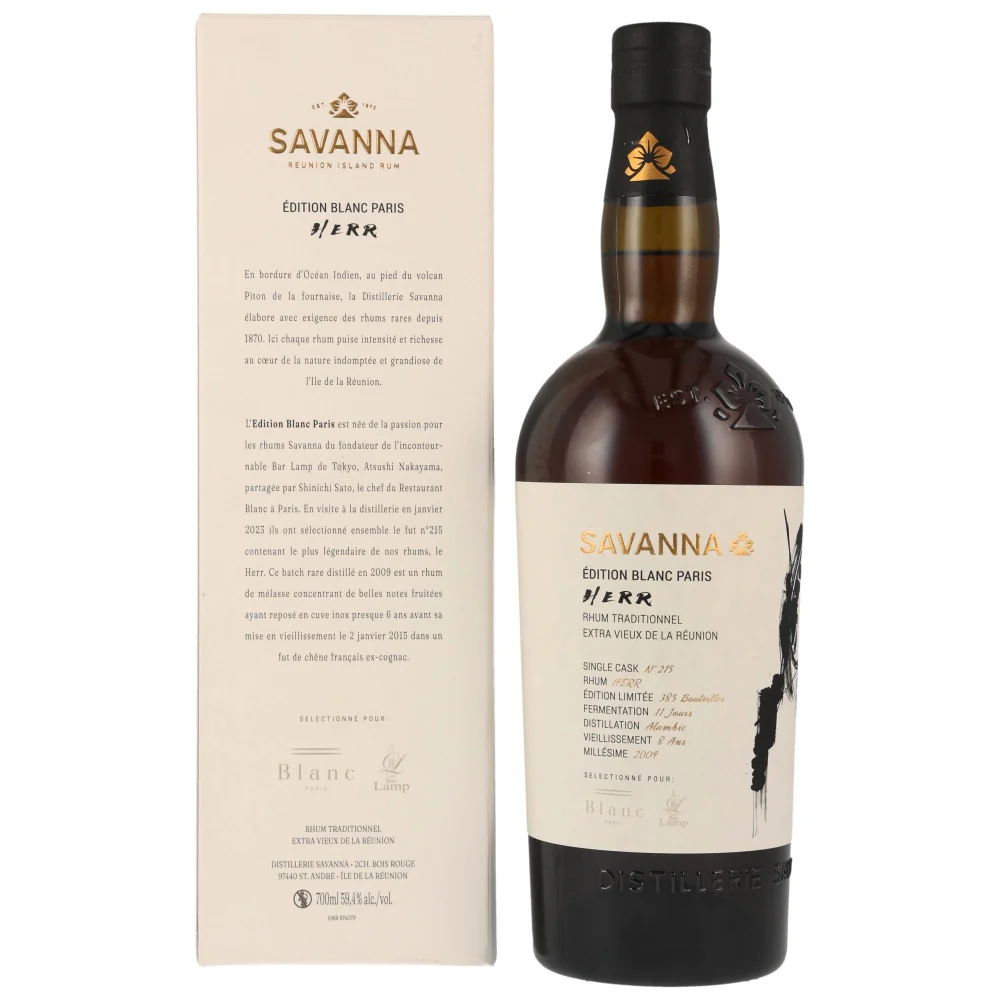Savanna Rhum Edition Blanc Paris Extra Vieux La Reunion 59,4% 0,7l - Image 2