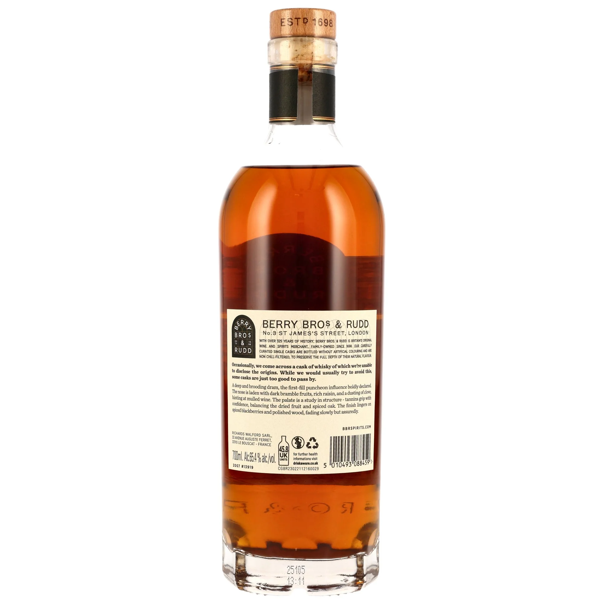 Secret Speyside 2007/2025 18 Jahre 1st Fill Puncheon Berry Bros & Rudd #13919 65,4% 0,7l - Image 2