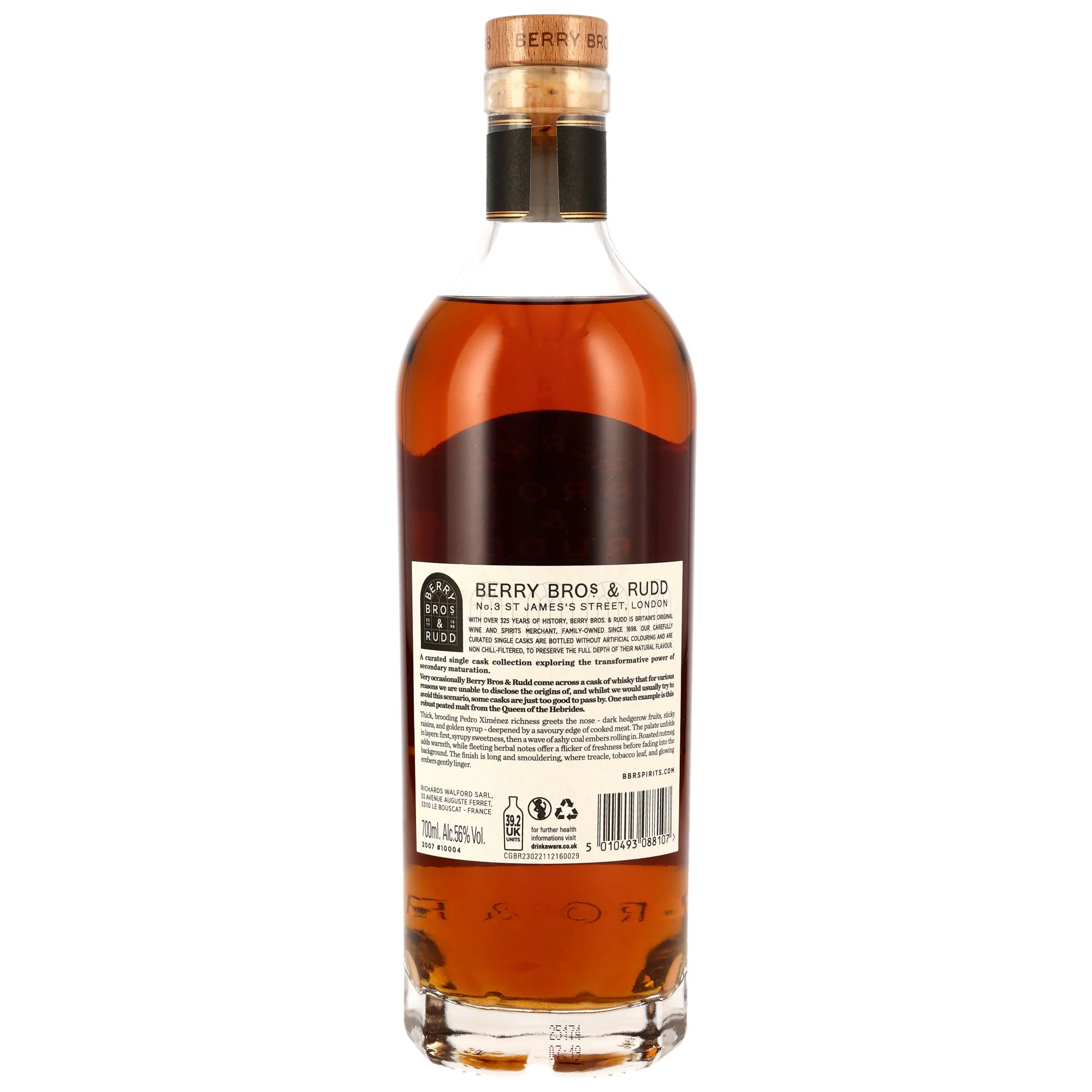Single Islay Malt 2007/2025 18 Jahre Berry Bros & Rudd PX Sherry Finish #10004 56% 0,7l - Image 2