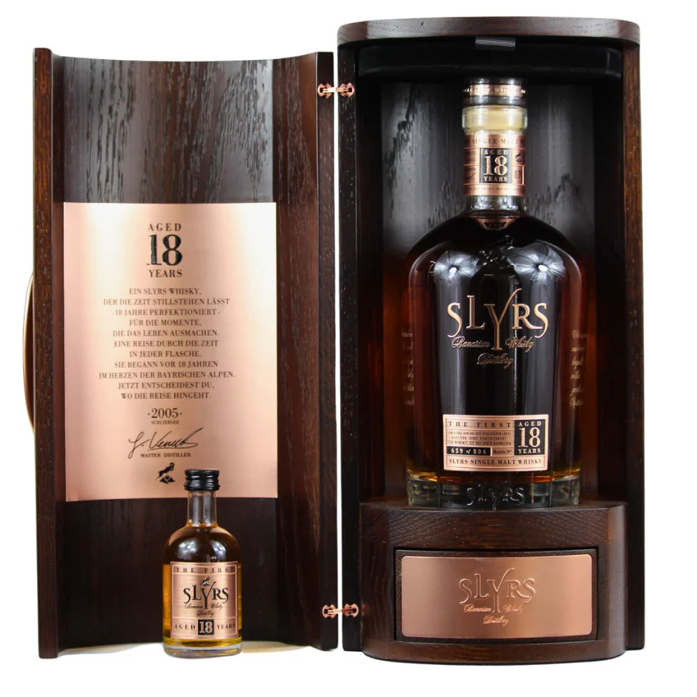 Slyrs 18 Jahre The First 43% 0,7l + Sample