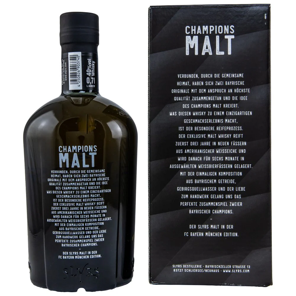 Slyrs Champions Malt Weißbier Finish FC Bayern Edition 40% 0,7l - Image 2