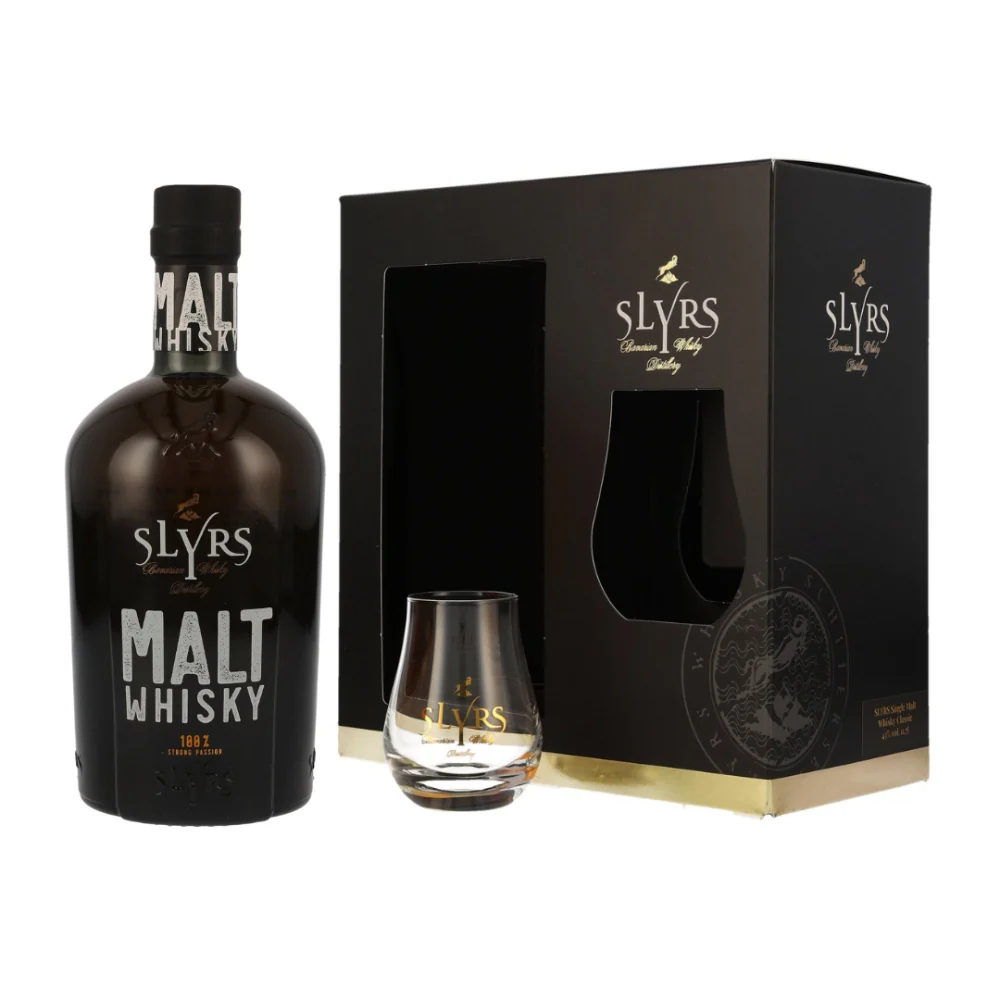 Slyrs Malt Whisky Geschenkset 40% 0,7l + 1 Glas