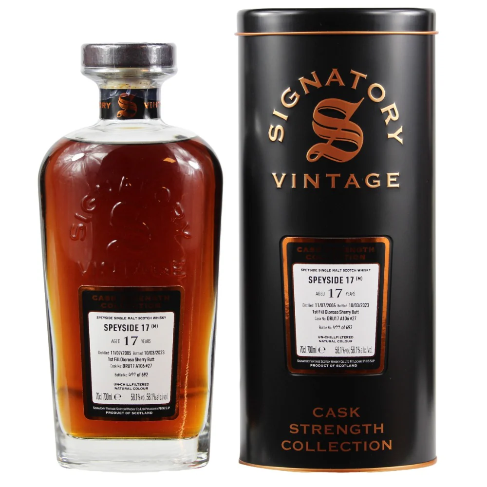 Speyside (M) 17 Jahre Signatory Vintage Cask DRU/A106 #27 58,1% 0,7l