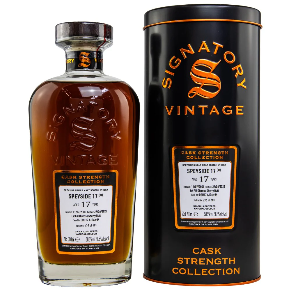 Speyside (M) 17 Jahre Signatory Vintage DRU 17/A106 #34 58,5% 0,7l
