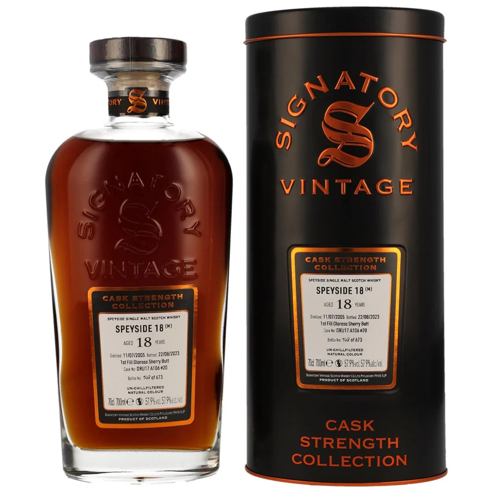 Speyside (M) 18 Jahre 2005/2023 Signatory Vintage DRU17/A106#20 57,9% 0,7l