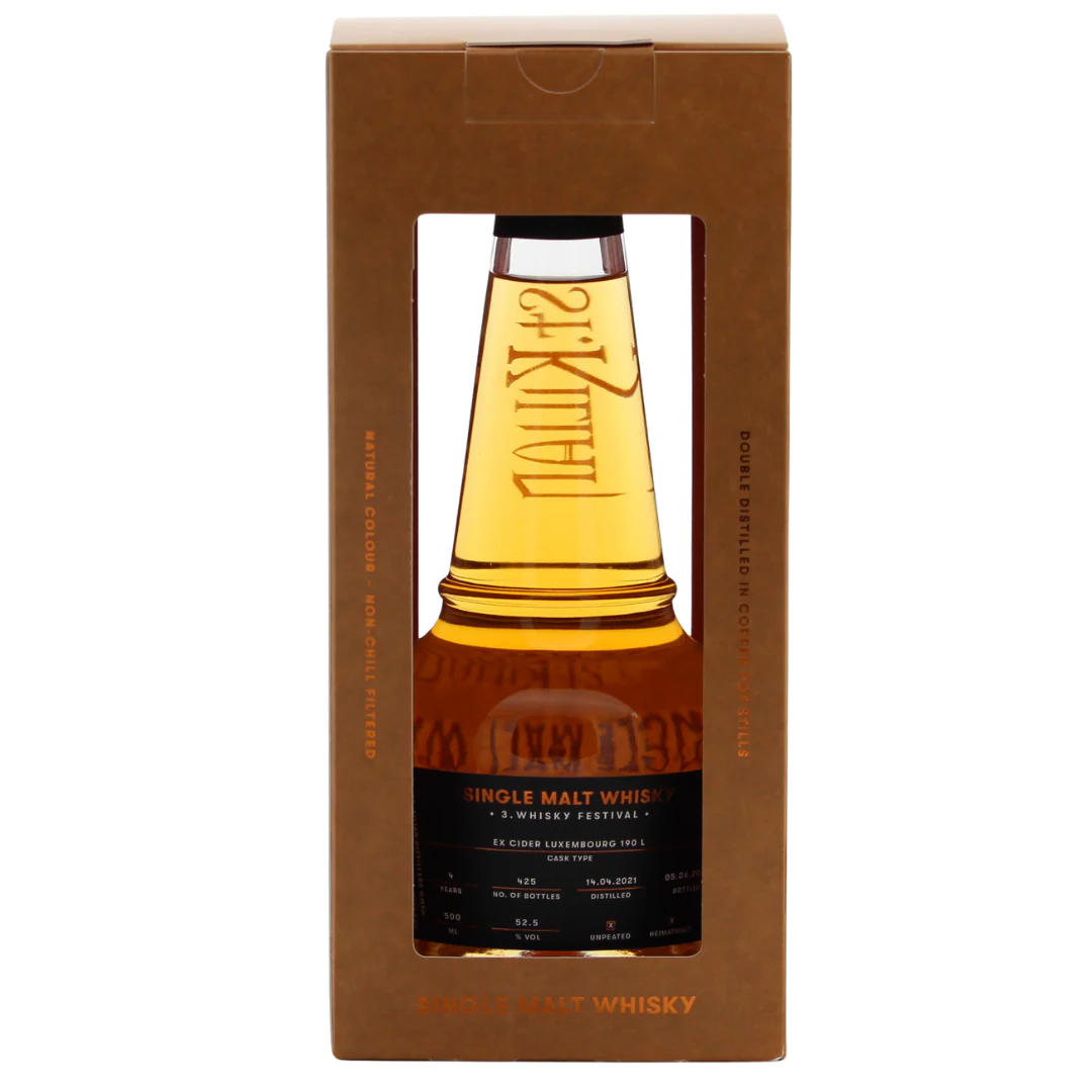 St.Kilian 3. Whisky Festival Ex-Cider Luxembourg Unpeated Distillers Choice 52,5% 0,5l