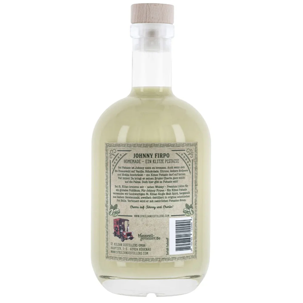 St.Kilian Johnny Firpo Eine Klitze Pistazie Pistazien Sahnelikör 20% 0,7l - Image 2