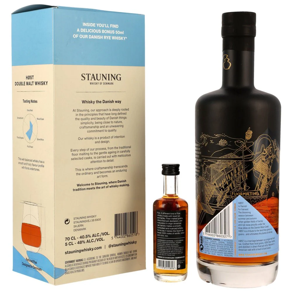 Stauning Host + Stauning Rye Mini Geschnkset Danish Whisky 40,5% 0,75l - Image 2