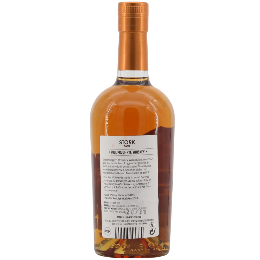 Stork Club Full Proof Rye Whiskey 55% 0,5l - Image 2