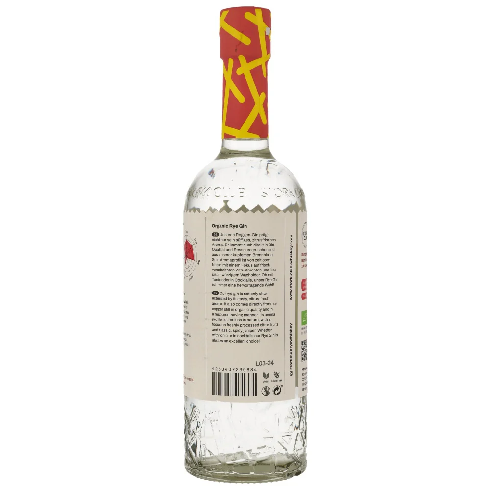 Stork Club Organic Rye Gin 43% 0,7l - Image 2