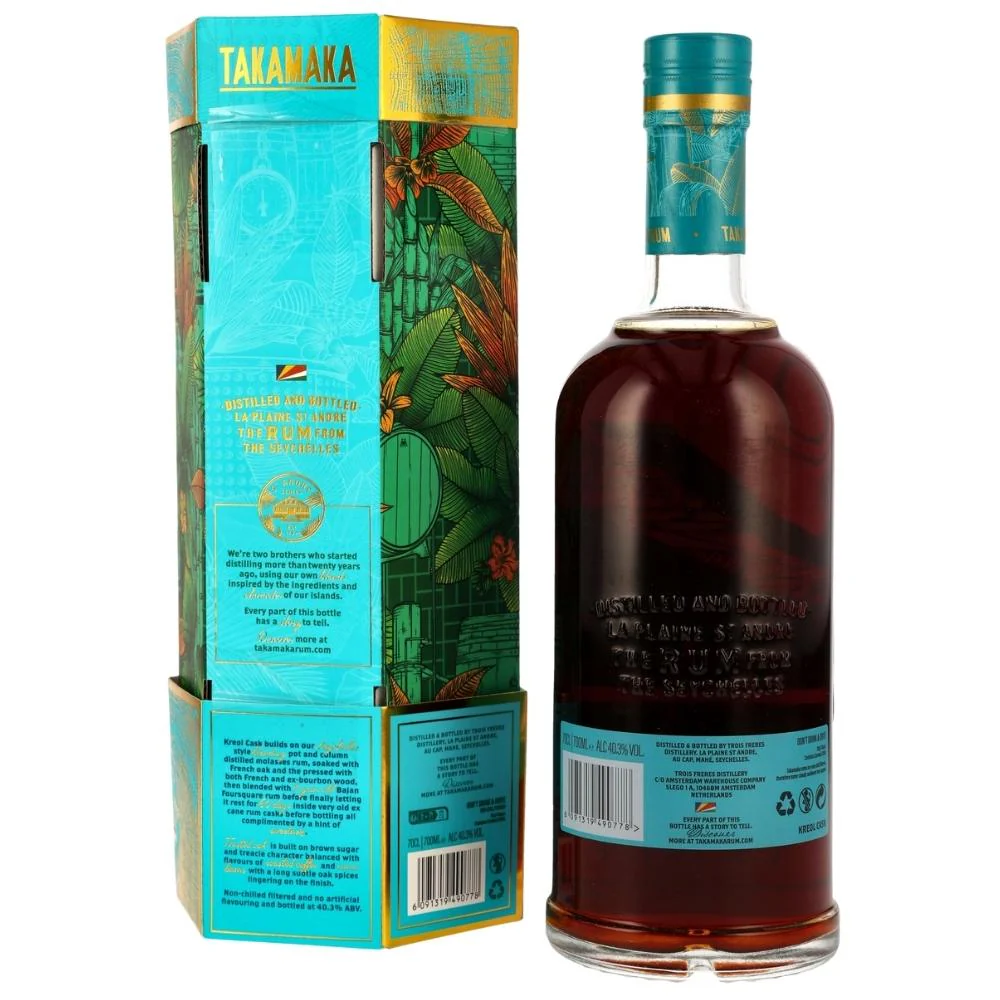 Takamaka Kreol Cask Seychelles Reserve Dark Rum 40,3% 0,7l - Image 2