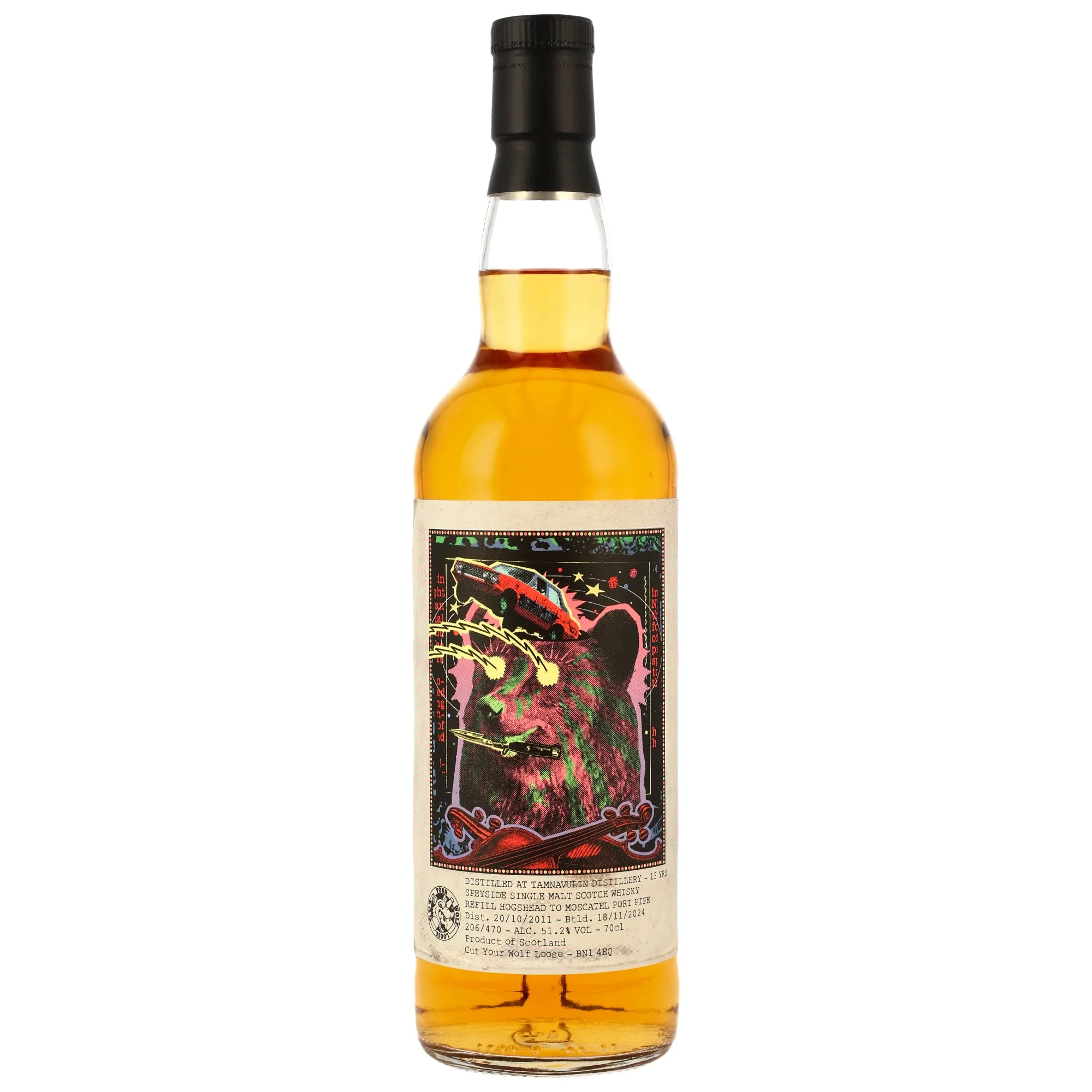 Tamnavulin 2011/2024 13 Jahre Moscatel Port Pipe Cut your Wolf Loose 51,2% 0,7l
