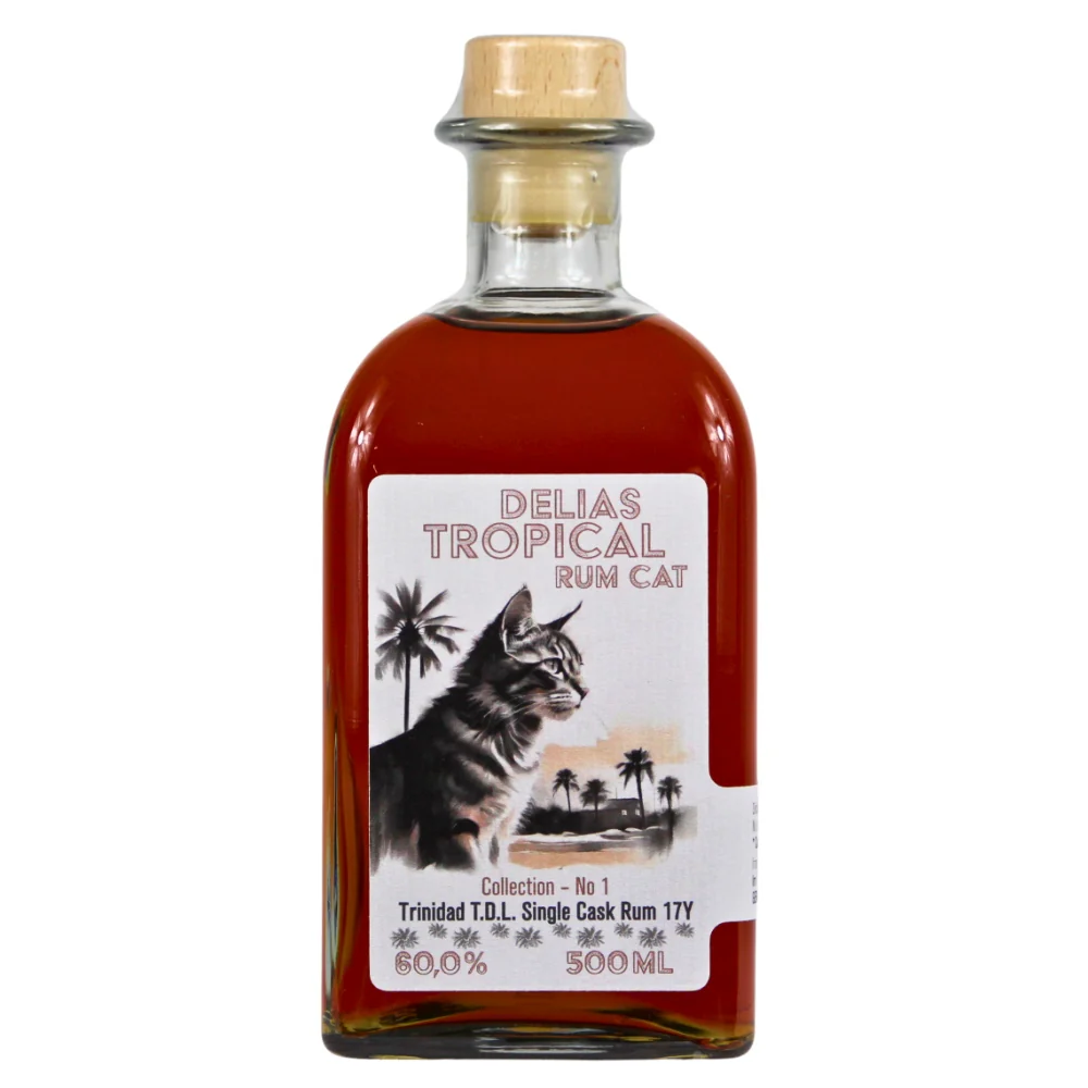 TDL 17 Jahre Trinidad Rum Delias Rum Cat Collection No.1 60,0% 0,5l