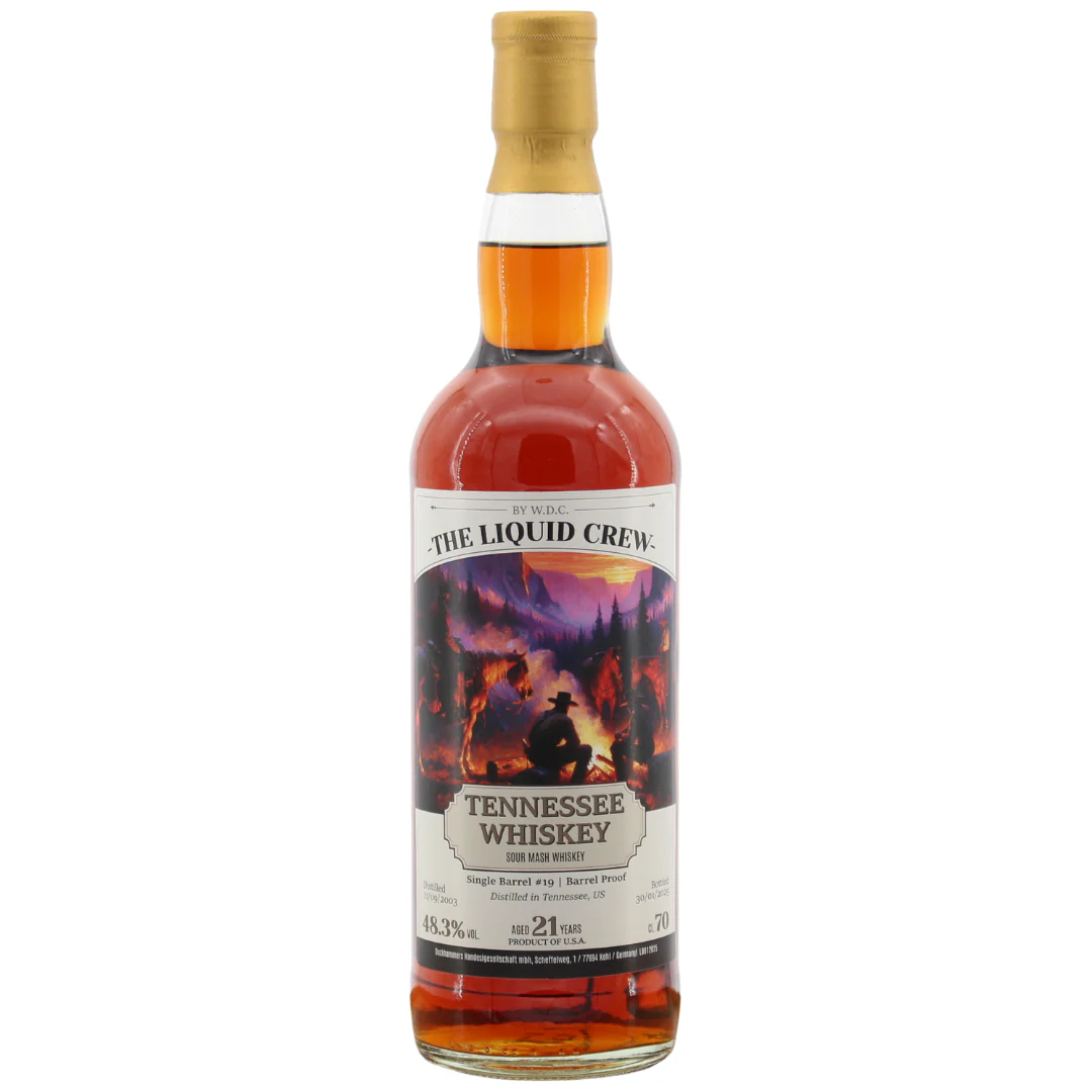 The Liquid Crew Tennessee Whiskey 21 Jahre 2003/2025 Single Barrel #19 WDC 48,3% 0,7l