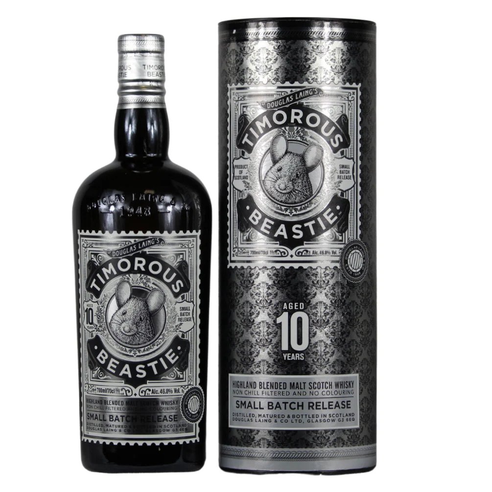 Timorous Beastie 10 Jahre Blended Malt Douglais Laing 46,8% 0,7l