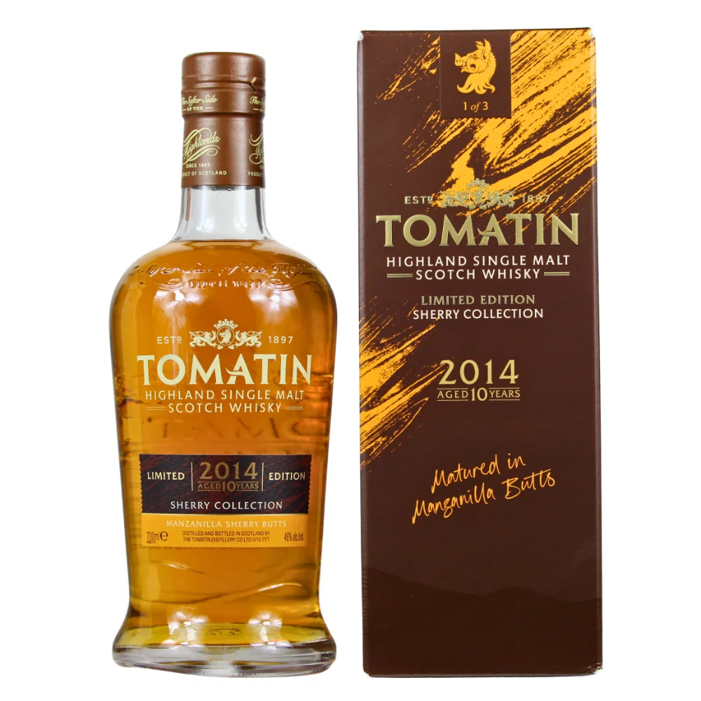Tomatin 10 Jahre Sherry Collection Manzanilla Sherry Butts Limited Edition 46% 0,7l