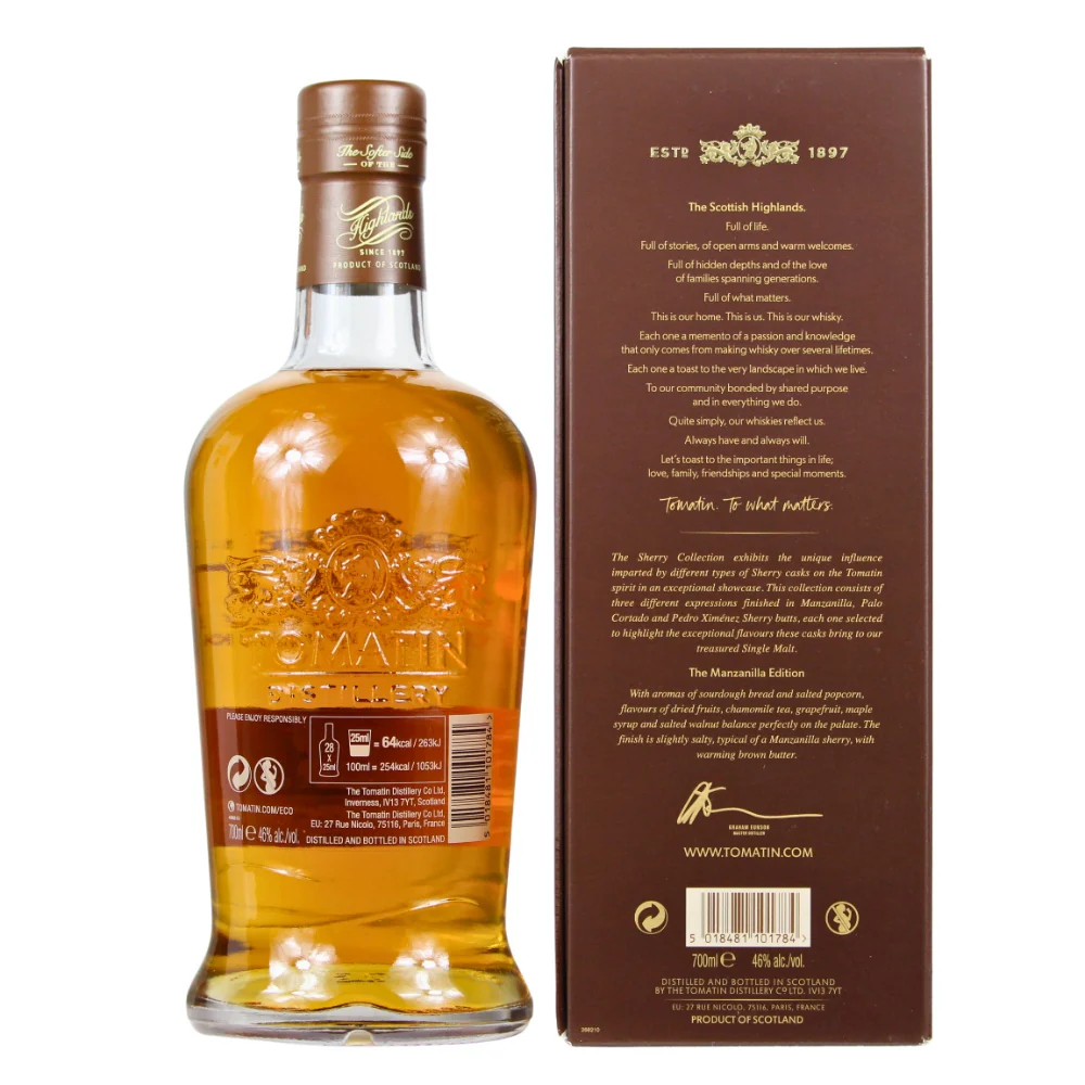Tomatin 10 Jahre Sherry Collection Manzanilla Sherry Butts Limited Edition 46% 0,7l - Image 2