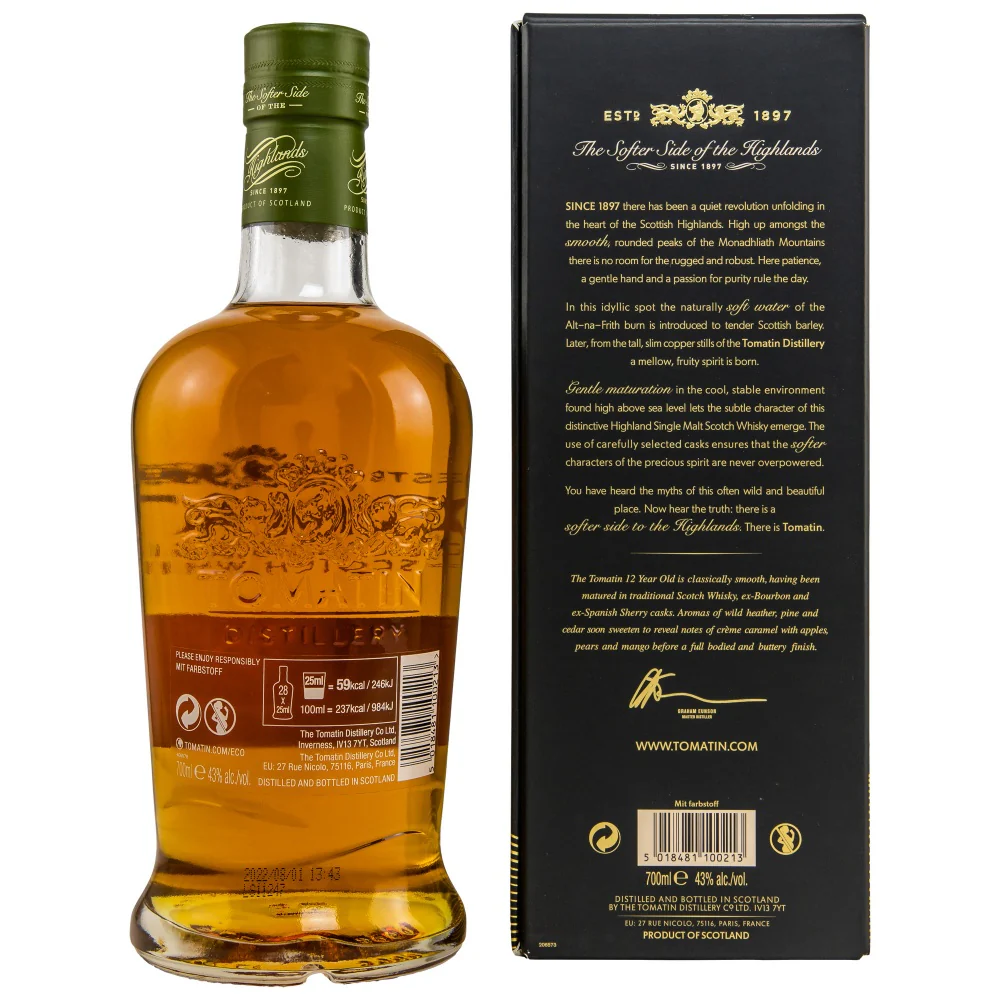 Tomatin 12 Jahre 43% 0,7l - Image 2