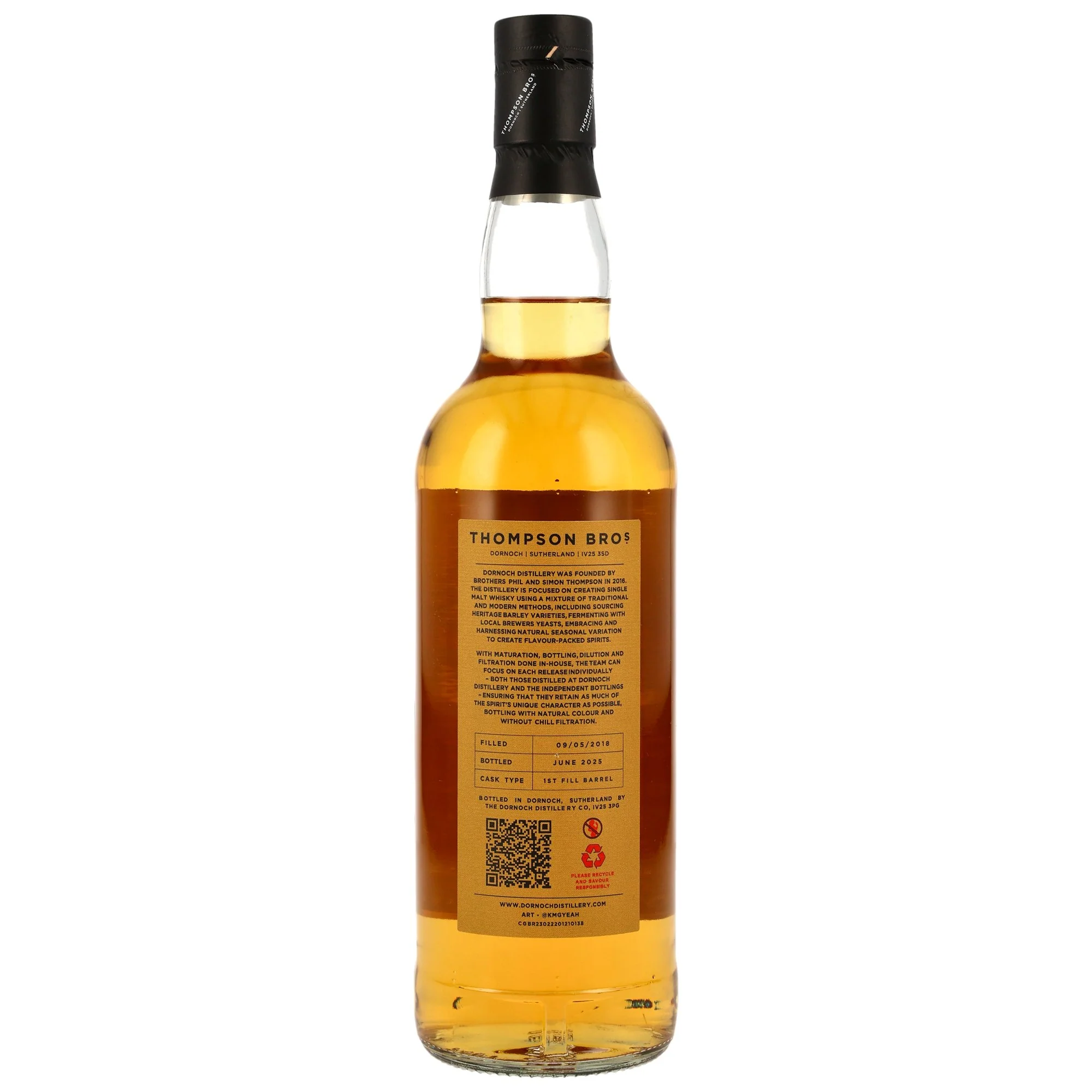 Torabhaig 7 Jahre 1st Fill Bourbon Barrel #1127 Thompson Bros. 55,7% 0,7l - Image 2