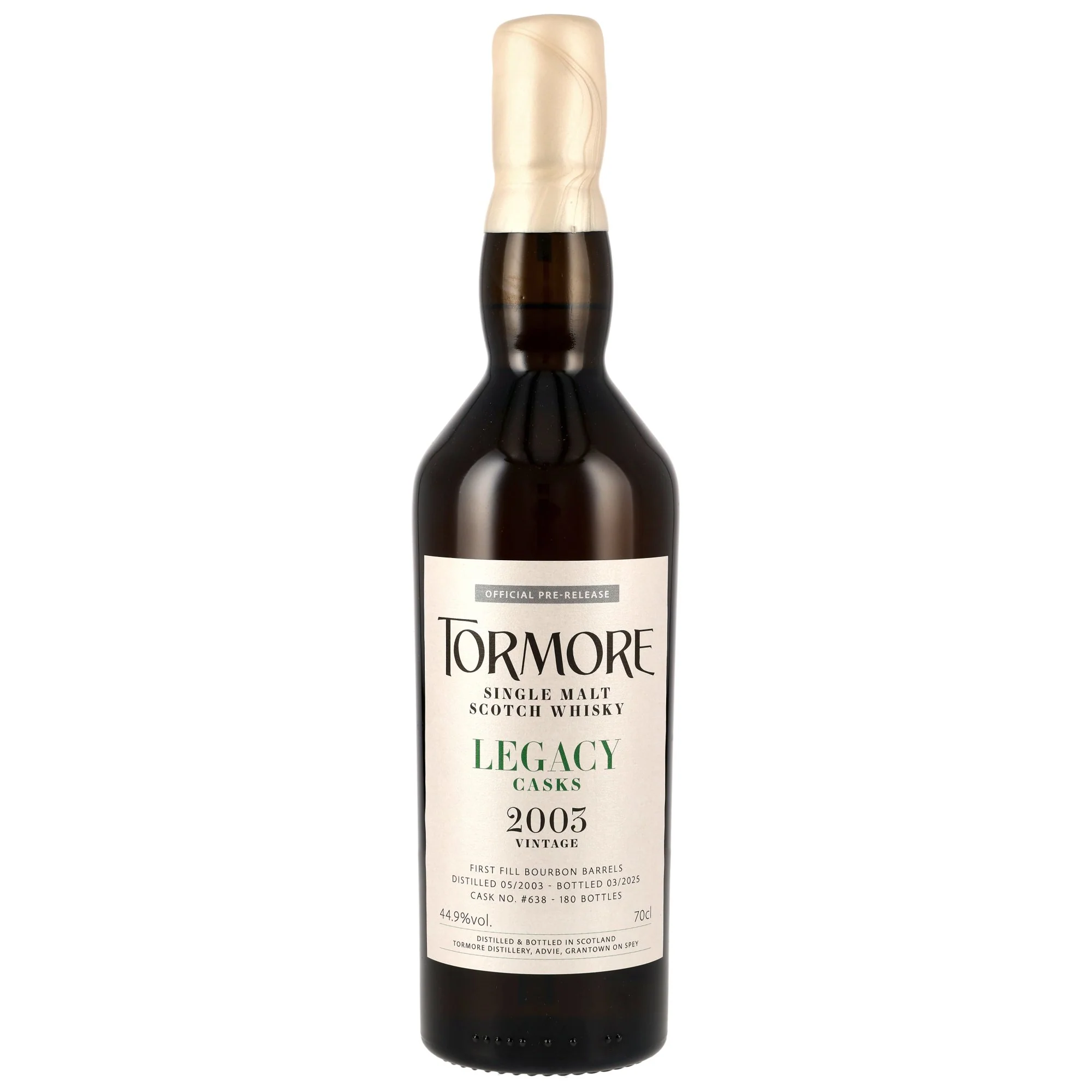 Tormore 2003/2025 21 Jahre Legacy Series Bourbon Single Cask #638 44,9% 0,7l
